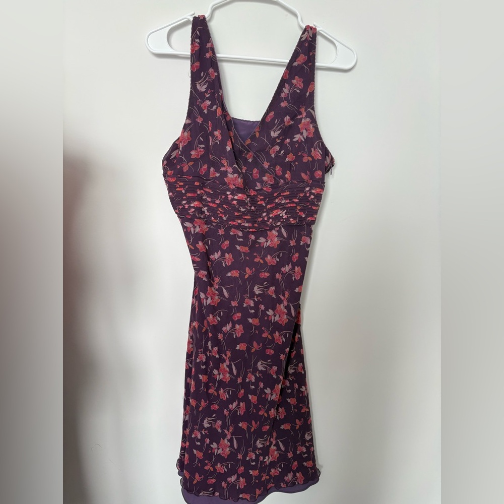 Jaclyn smith purple floral dress